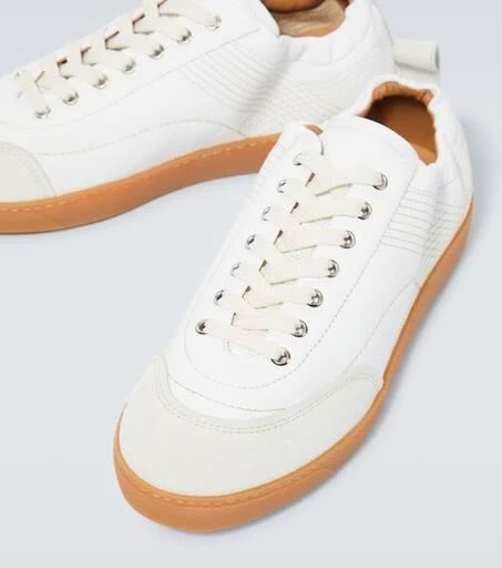 Dries Van Noten Suede-trimmed leather sneakers 3