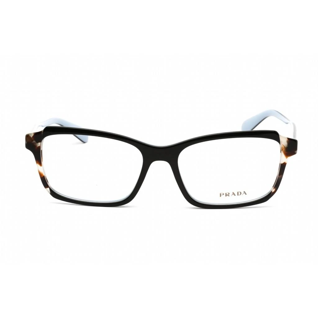 Prada Prada Women's Eyeglasses - Top Black/Azure/Spotted Brown Plastic | 0PR 01VV KHR1O1 2