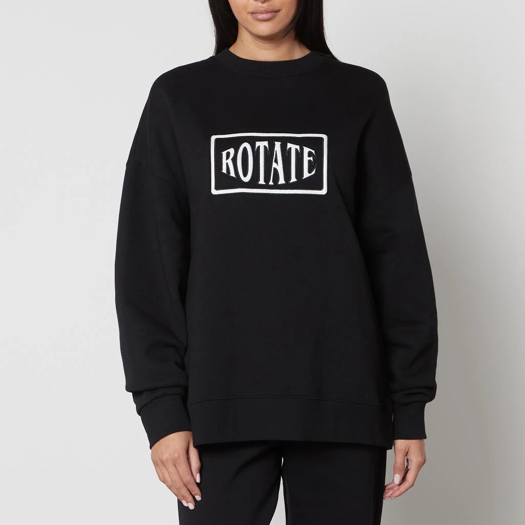 Rotate Sunday Logo-Embroidered Cotton-Jersey Sweatshirt 1