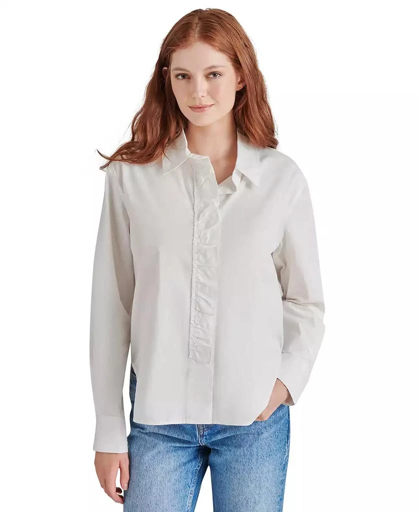 Steve Madden Women's Merida Ruffled Boyfriend Shirt 1