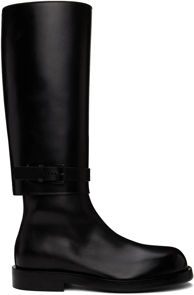 ANN DEMEULEMEESTER Black Ted Riding Boots 1