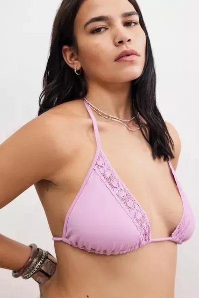 Out From Under Out From Under Sally Crochet-Trim Bikini Top 6