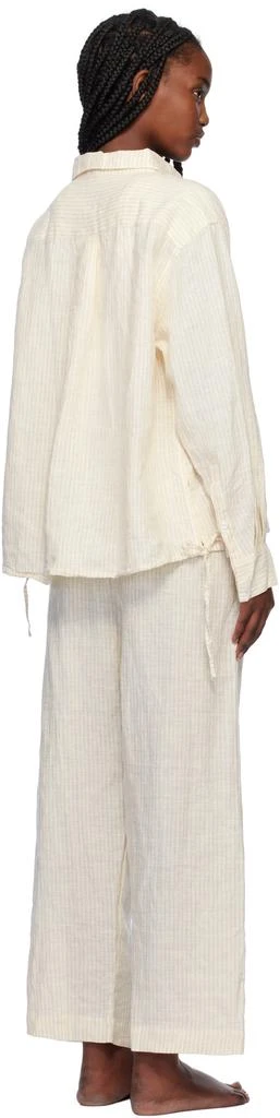 Deiji Studios Off-White Tie Split Pyjama Set 3