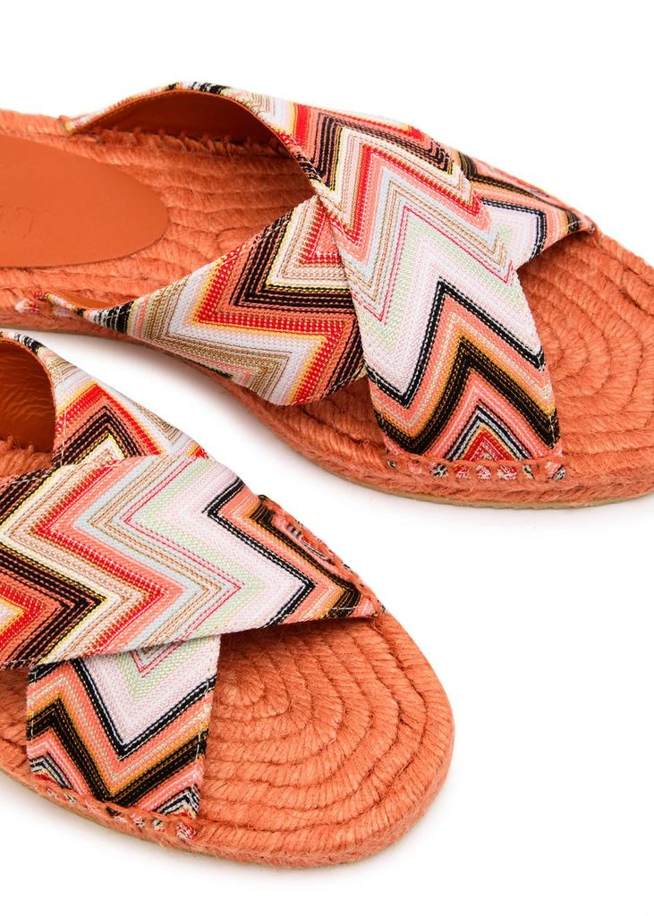 Missoni Harlow zigzag lamé espadrille sliders 3