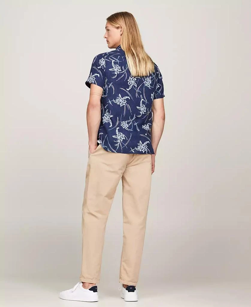 Tommy Hilfiger Men's Short Sleeve Tropical Print Button-Down Shirt 2