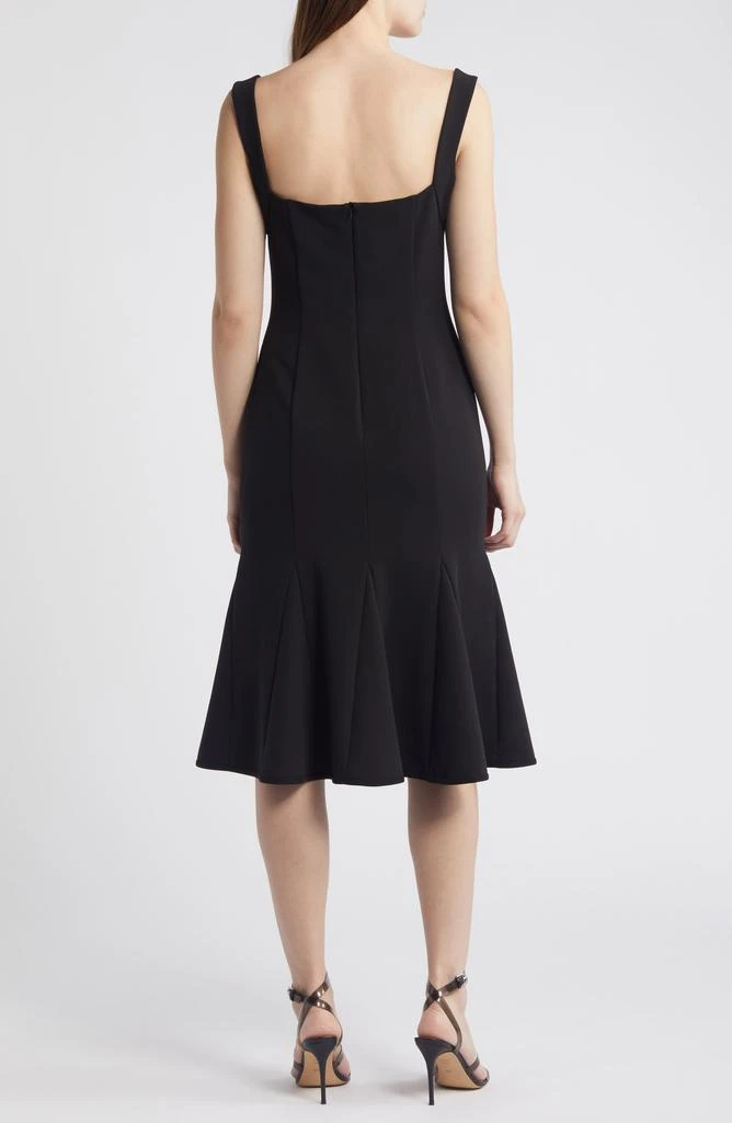 Black Halo Ashlyn Godet Cocktail Midi Dress 2