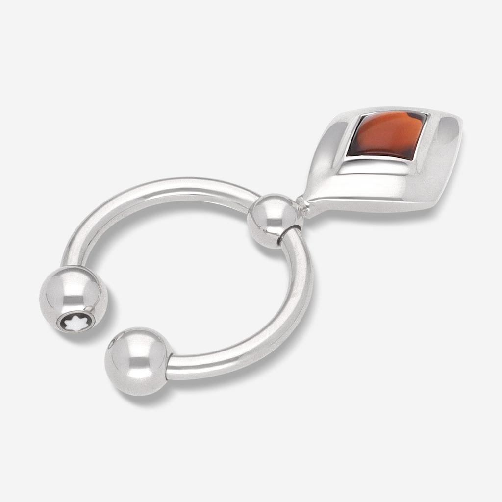 MontBlanc Montblanc Jungle Eyes Sterling Silver Rhombus Shaped Citrine Keyring 6622