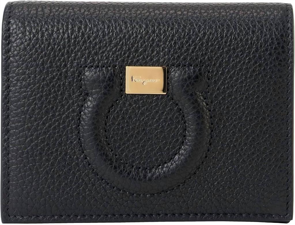 Salvatore Ferragamo Women's Gancini Bifold Wallet In Black