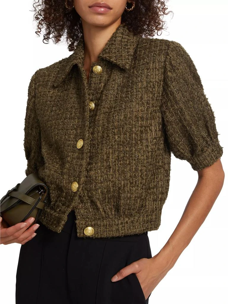 L'Agence Cove Cropped Tweed Jacket 6