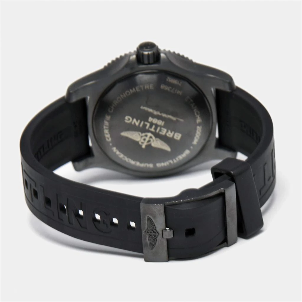 BREITLING Breitling Black PVD Coated Stainless Steel Rubber Superocen II M17368B71B1S1 Men's Wristwatch 46 mm 5