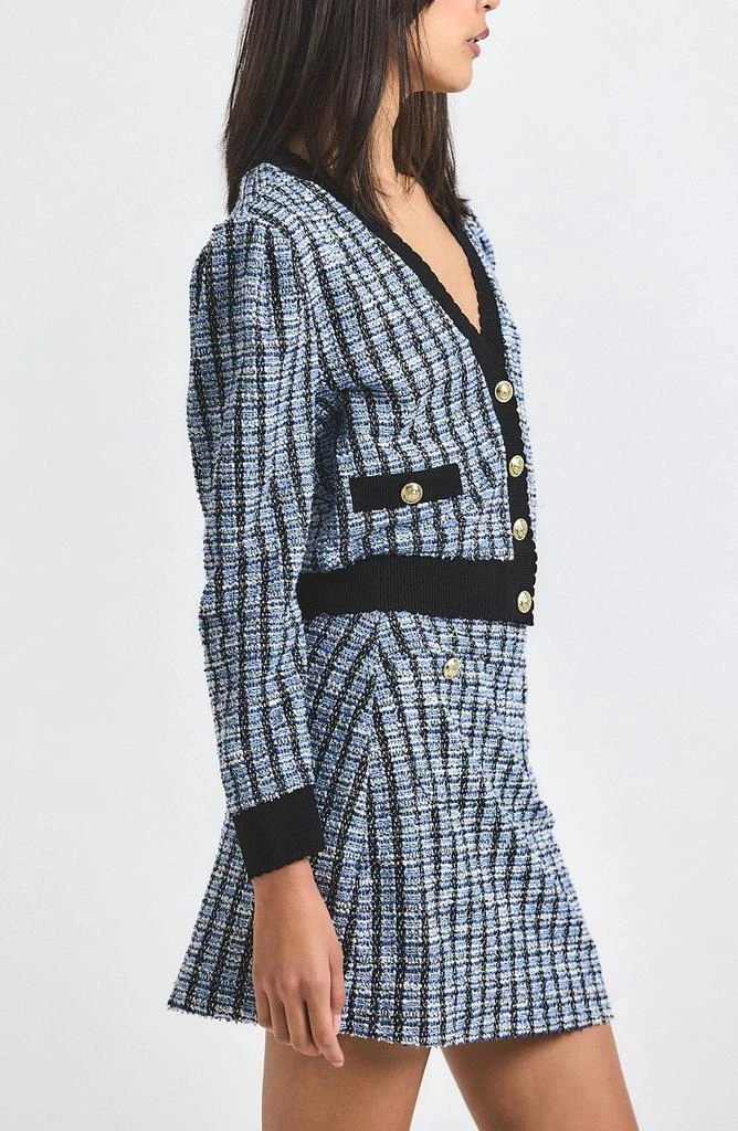 Derek Lam Metallic Tweed Knit Cardigan 3