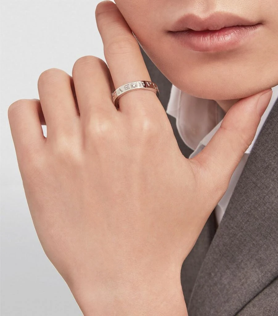 BVLGARI White Gold and Diamond B.zero1 Ring 6