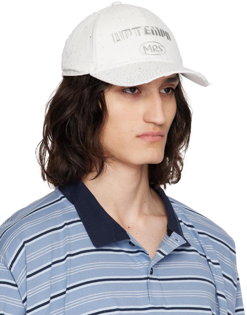 Martine Rose White Rolled Back Cap