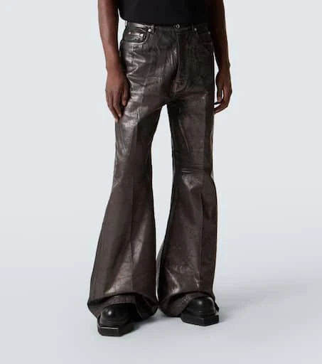 Rick Owens Coated wide-leg jeans 3