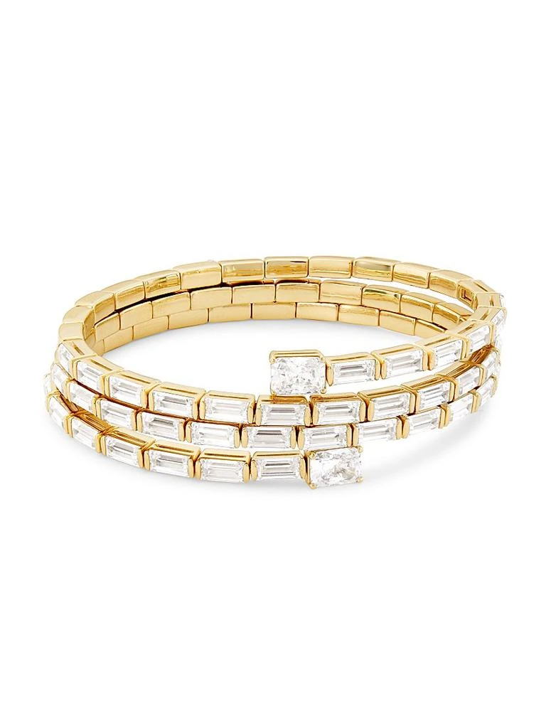 Adriana Orsini Naomi 18K-Gold-Plated & Cubic Zirconia Wrap Bracelet 1