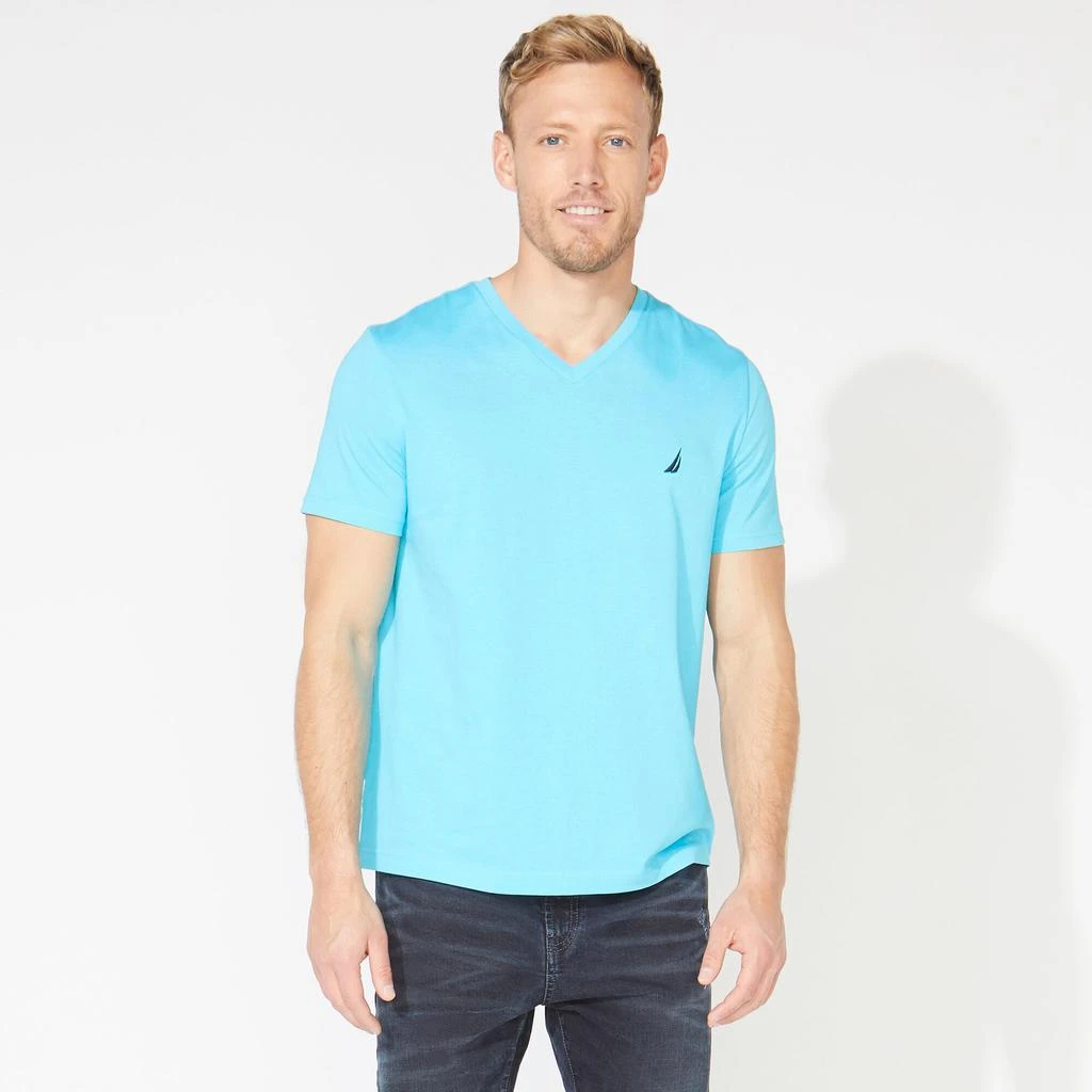 Nautica Mens Premium Cotton V-Neck T-Shirt 5