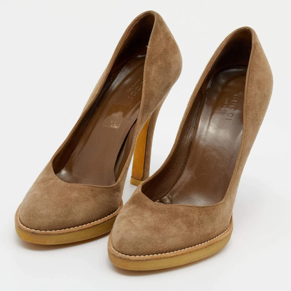Gucci Gucci Tortilla Brown Suede Pumps Size 36.5 2