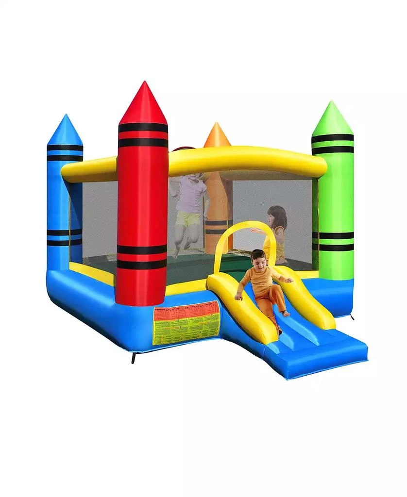 Mecale Kids Inflatable Bounce House with Slide and Ocean Balls Not Included Blower
