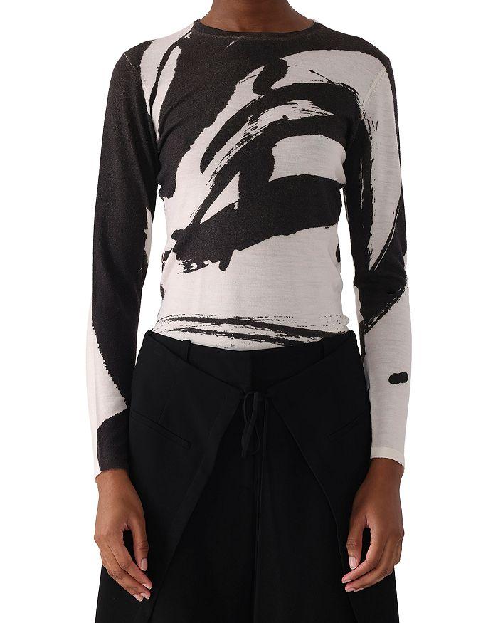 Jason Wu Long Sleeve Artwork Sweater