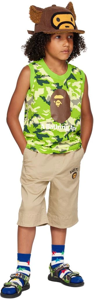 Bape Kids Tan Baby Milo 1st Camo Shorts 4