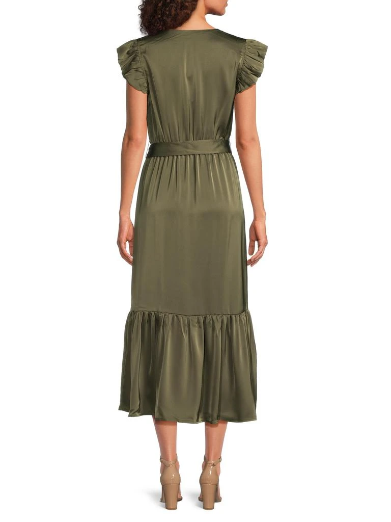 Sam Edelman Women's Cap Sleeve Faux Wrap Maxi Dress - Green - Casual dresses