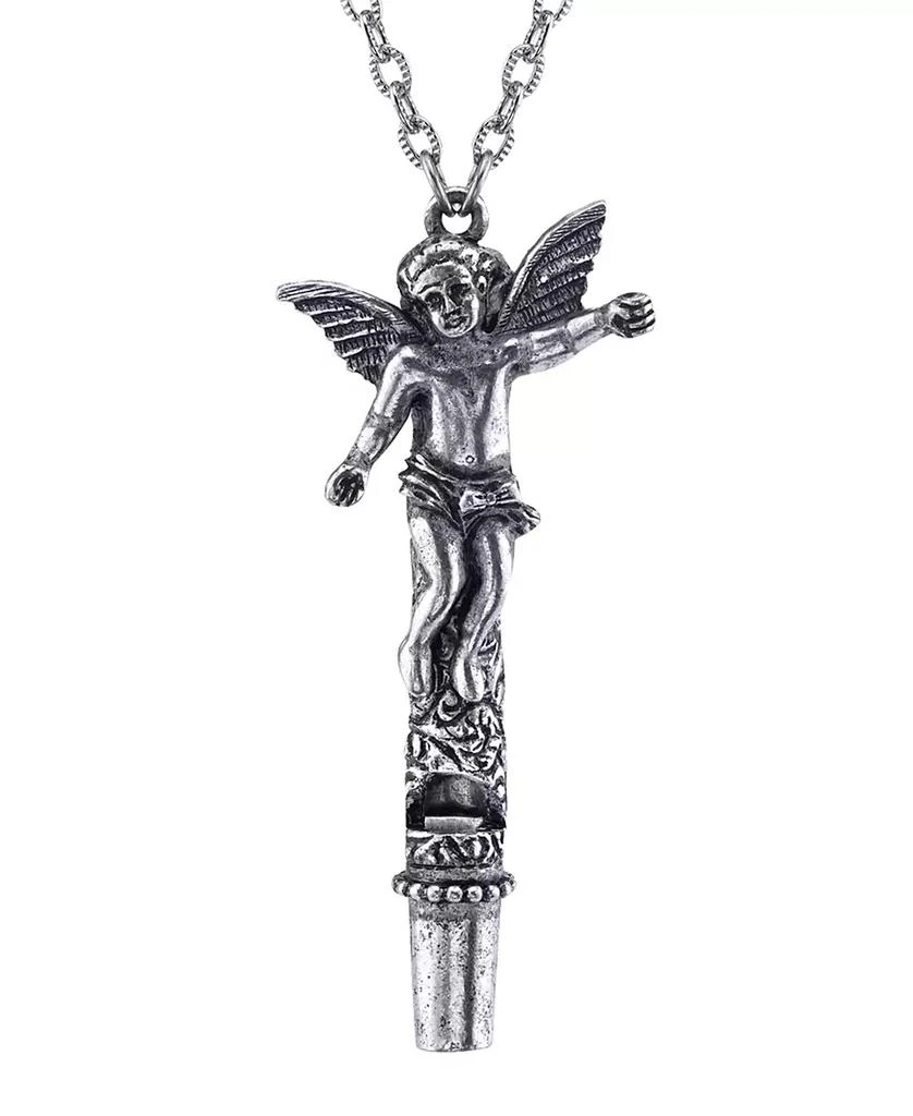 2028 Pewter Angel Whistle Necklace 2