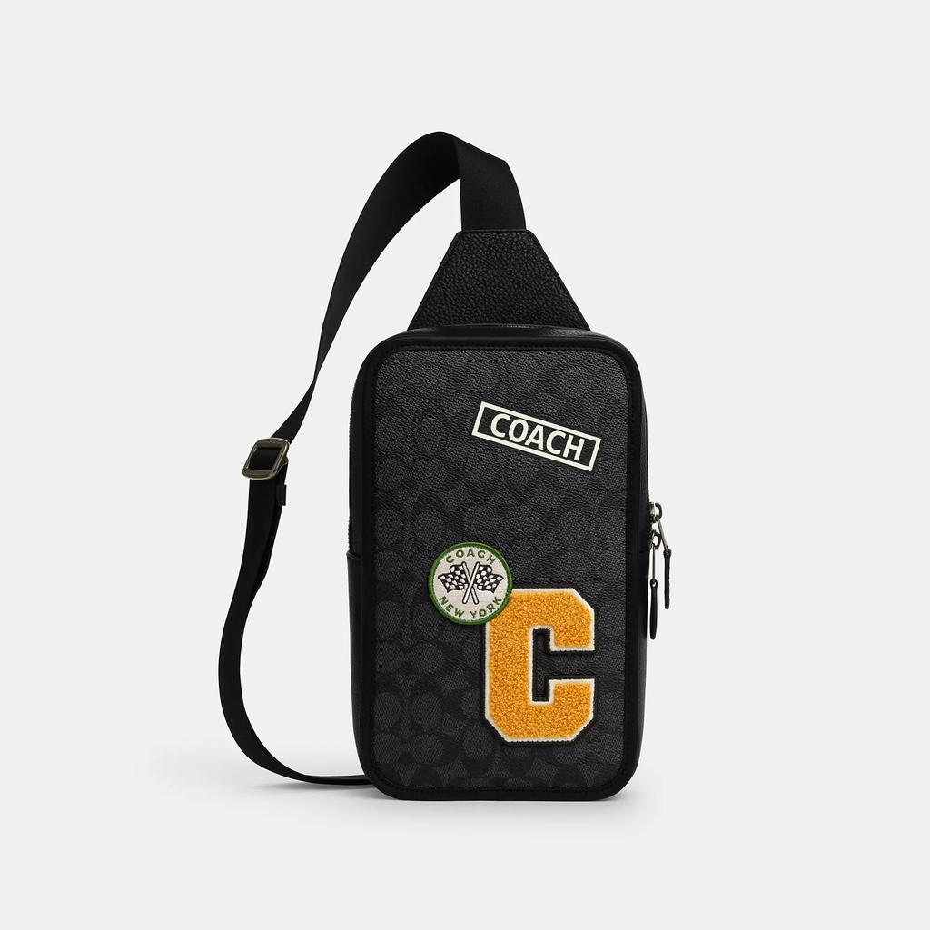 Coach Sullivan Pack In Signature Canvas With Patches