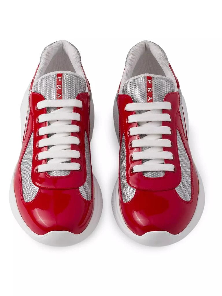 Prada Men's America's Cup Patent Leather Sneakers 2