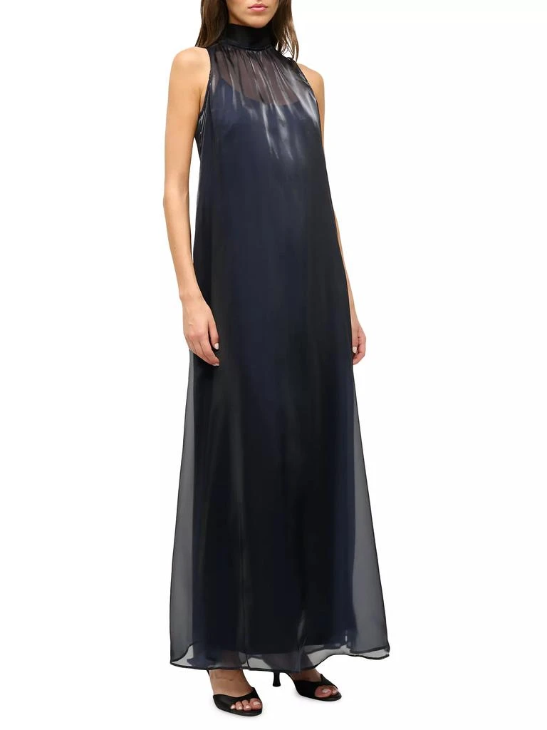 Staud Albee Turtleneck Chiffon Maxi Dress 3