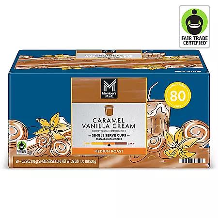 Member's Mark Member's Mark Medium Roast Coffee Pods, Caramel Vanilla Cream, 80 ct.