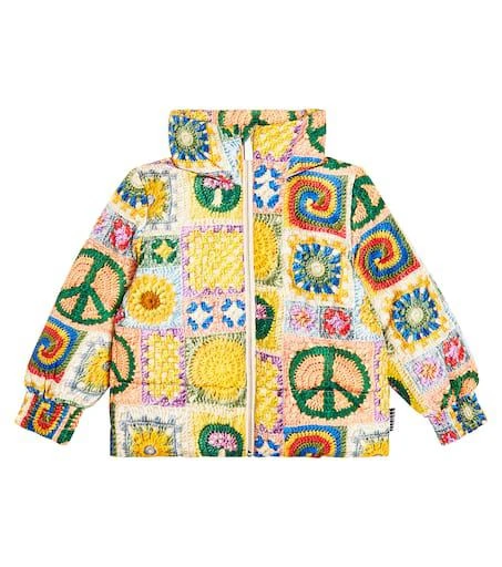 MOLO Hally crochet-print puffer coat 1