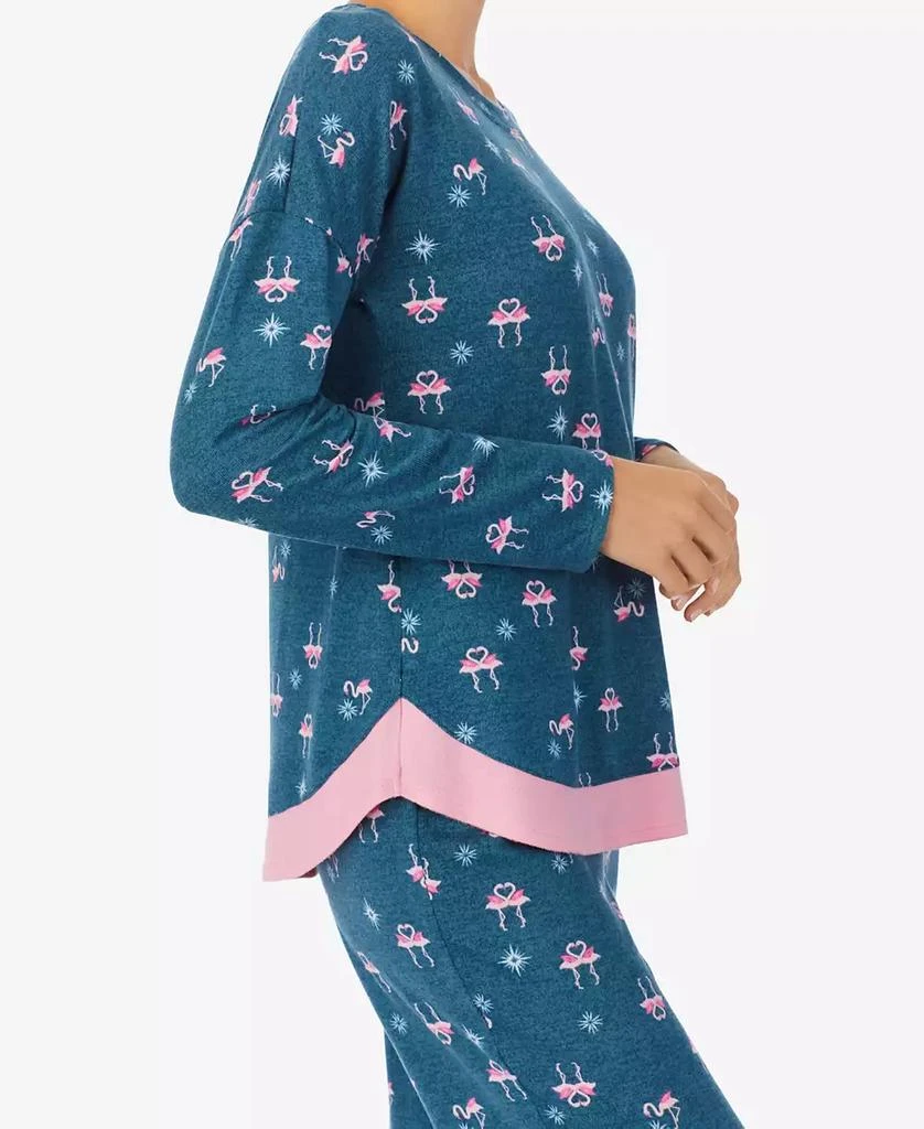 Ellen Tracy Women's Long Sleeve Crew Neck Pajamas Set 3