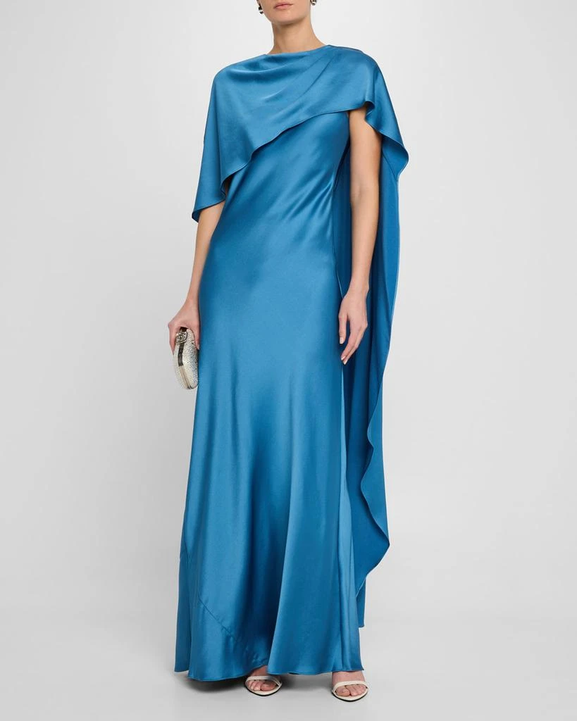 SIMKHAI Izel Draped Cape Gown 4