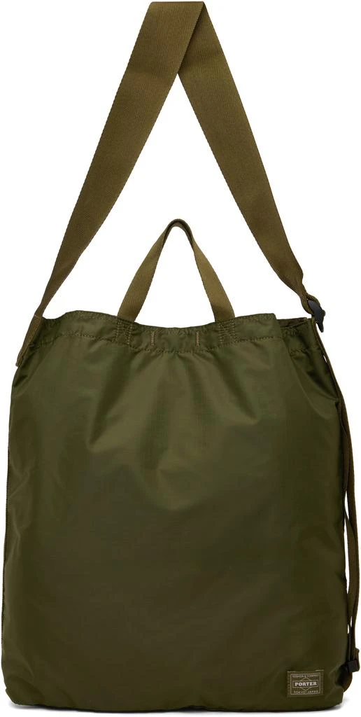 PORTER - Yoshida & Co Khaki Flex 2Way Shoulder Bag 1