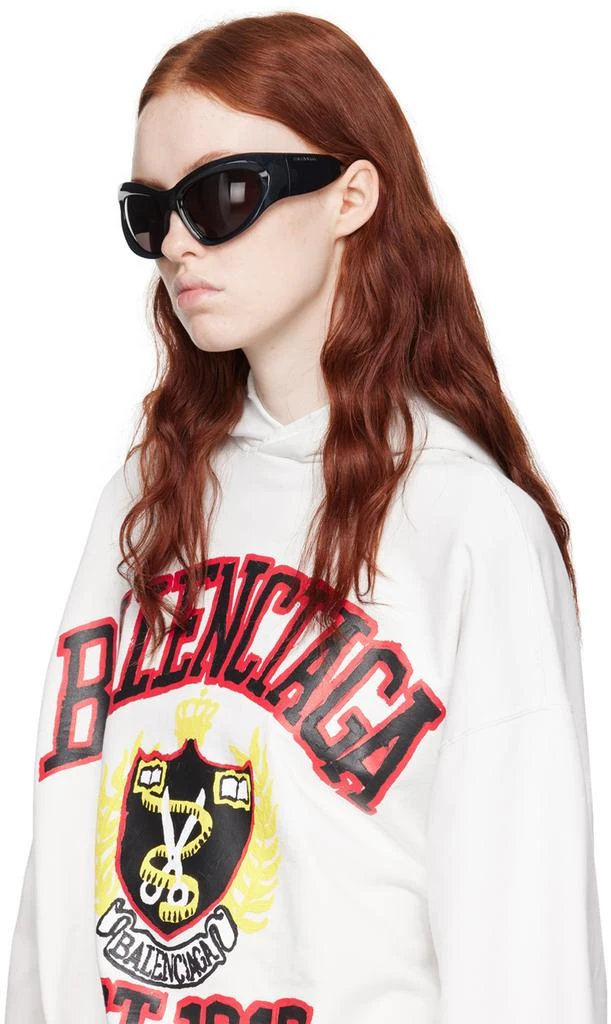Balenciaga Black Wrap D-Frame Sunglasses 4