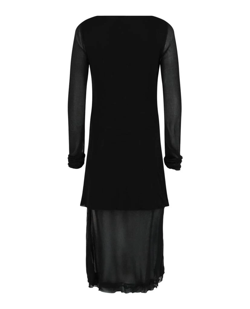 Salvatore Ferragamo Women
s Ruched Long Sleeve Mini Dress In Black 2