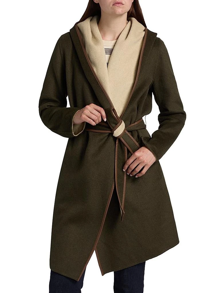 Ramy Brook Joan Wool-Blend Hooded Wrap Coat 3