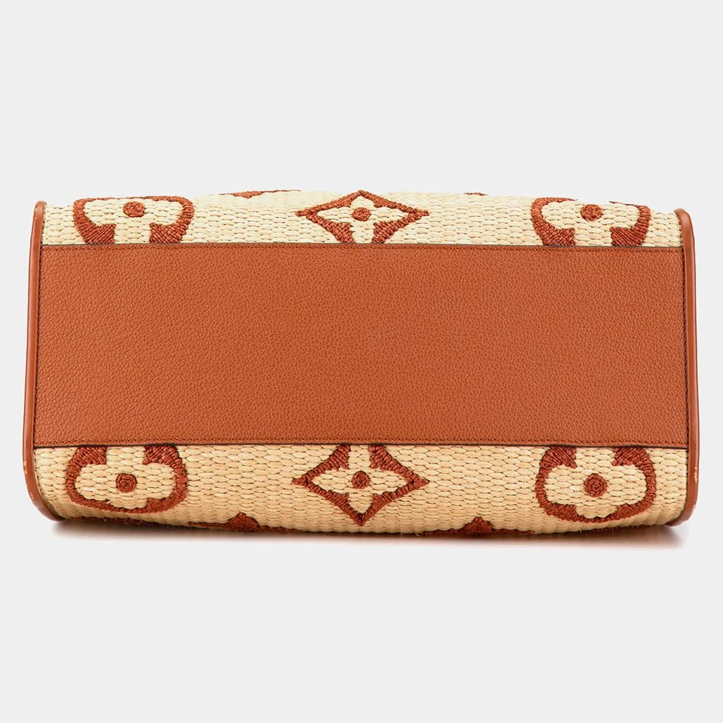 Louis Vuitton Louis Vuitton Brown Raffia Monogram Giant OnTheGo MM Bag 4