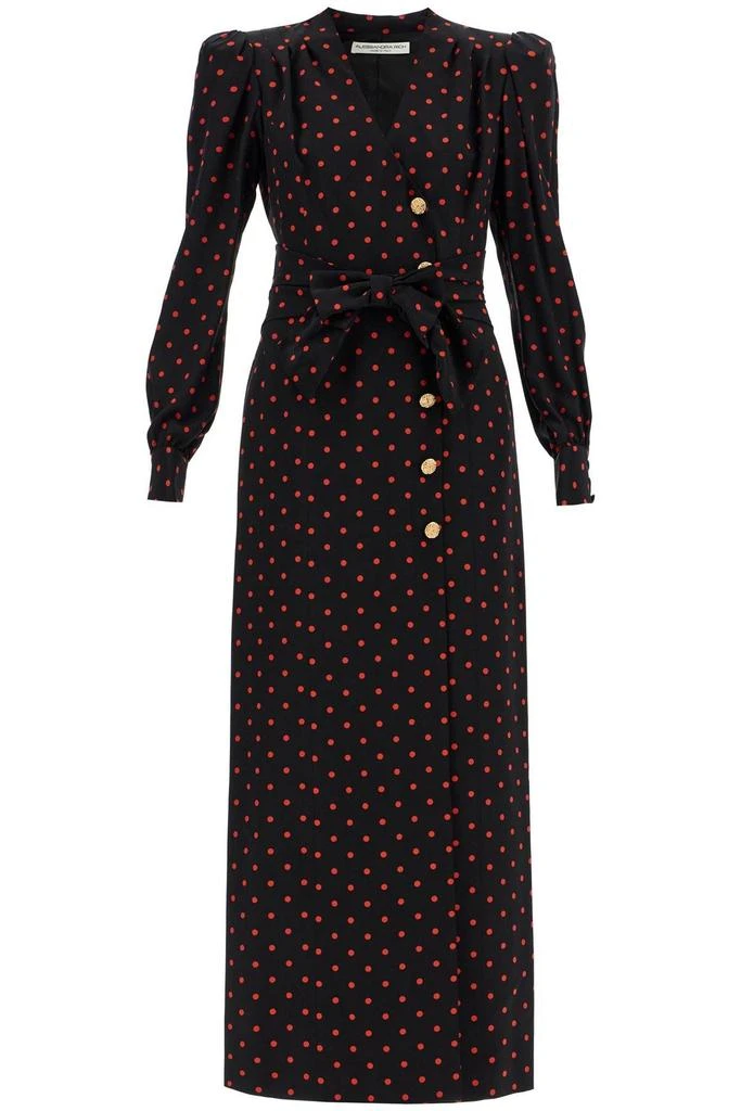 Alessandra Rich Alessandra Rich Polka Dot V-Neck Maxi Dress 1