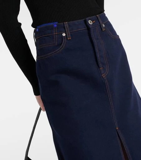 Burberry High-rise denim midi skirt 4