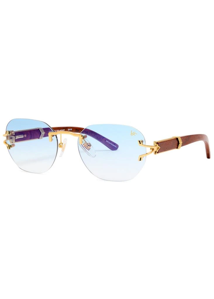 Vintage Frames Company V-Decor XL Woods oval sunglasses 1