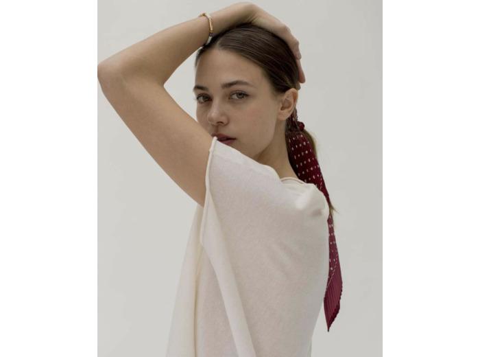 Kujten Top Nosy Top Col V Oversize  Cachemire Et Soie, 1 fil