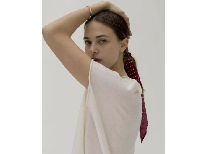 Kujten Top Nosy Top Col V Oversize  Cachemire Et Soie, 1 fil 1