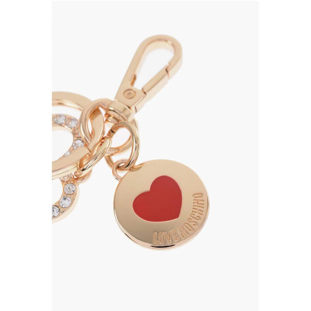 Moschino Moschino LOVE Golden-Effect keyring with Heart-Shaped Charm 2