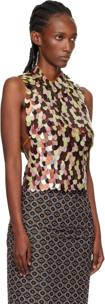 Dries Van Noten Multicolor Sequined Bib Top 2