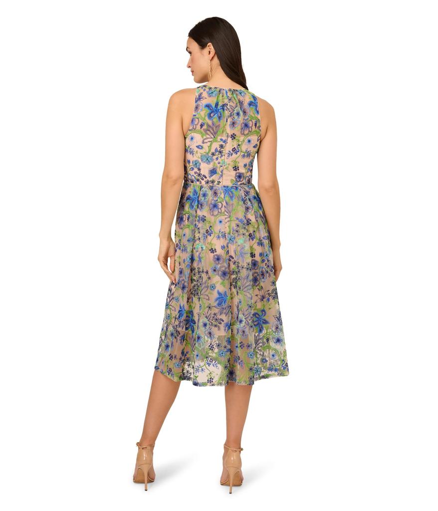 Adrianna Papell Embroidered Fit and Flare