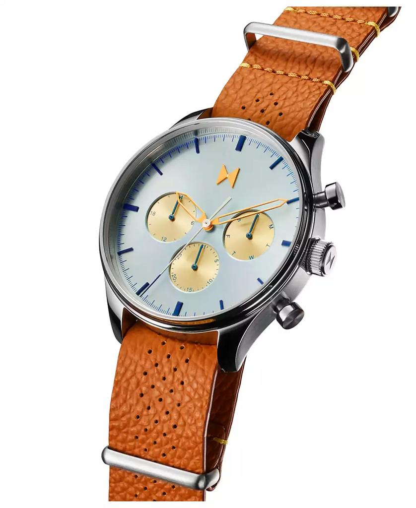 MVMT Men's Airhawk Multifunction Tan Leather Watch 42mm