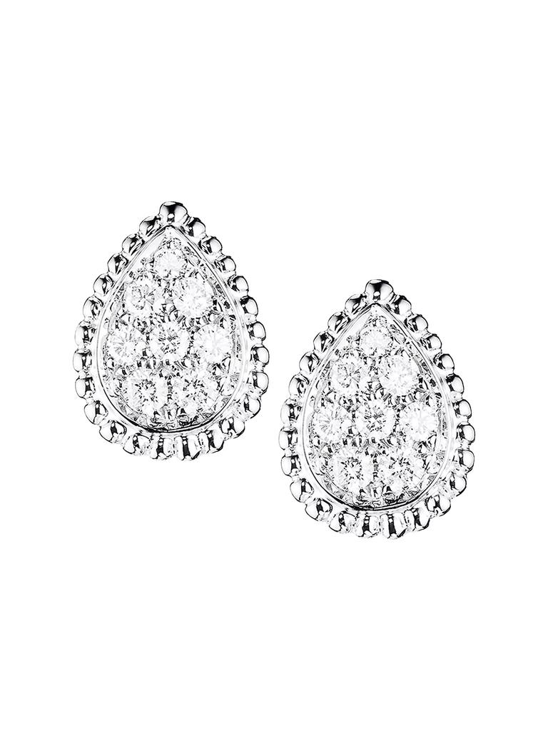 Boucheron Serpent Bohème 18K White Gold & Diamond Stud Earrings