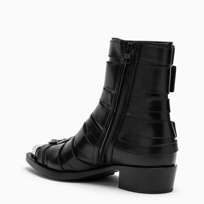 Alexander McQueen Black Punk buckle boots 5