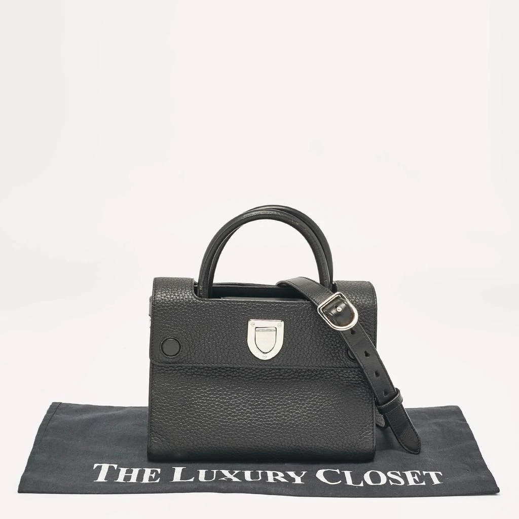 Dior Dior Black Leather Mini Diorever Top Handle Bag 18